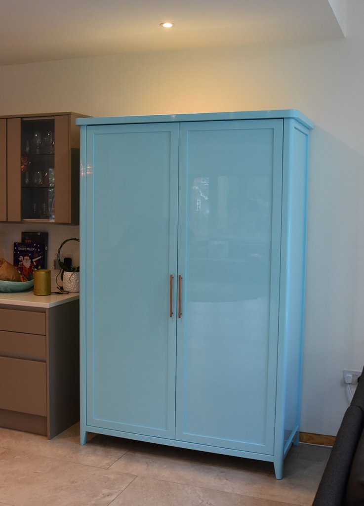 Blue drinks cabinets