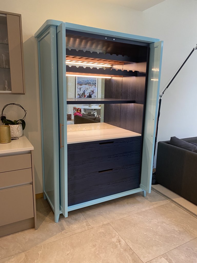 Blue Drinks Cabinets